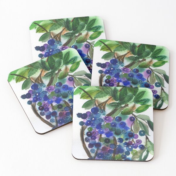 Item preview, blue berries: watercolor designed and sold by kosarandrea.