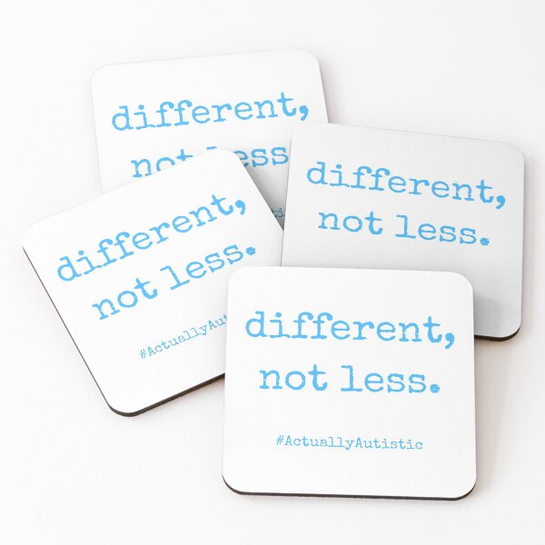Item preview, Different, Not Less Neurodivergent Actually Autistic Pride designed and sold by Nathalie Aynié.