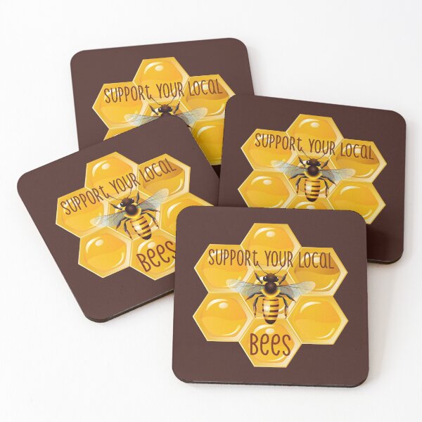 Item preview, Support Your Local Bees! (On Dk. Brown) designed and sold by PawsitiveMum.