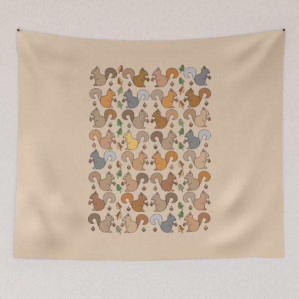 Item preview, Adorable Squirrel Pattern (light brown) designed and sold by Davey's Designs.