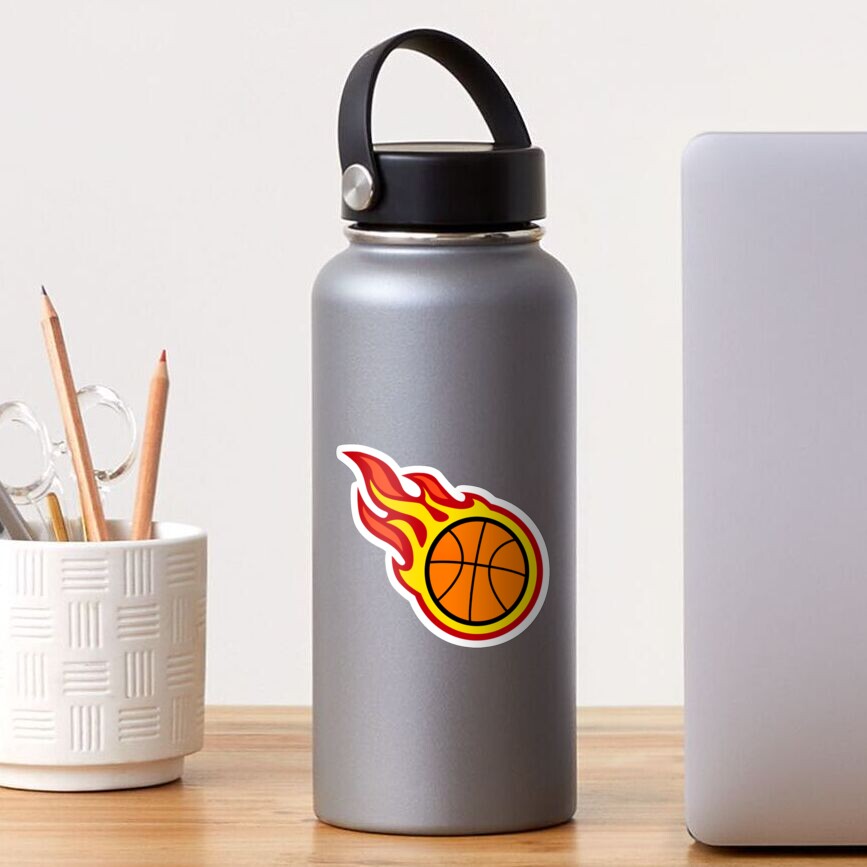 Basketball On Fire Sticker