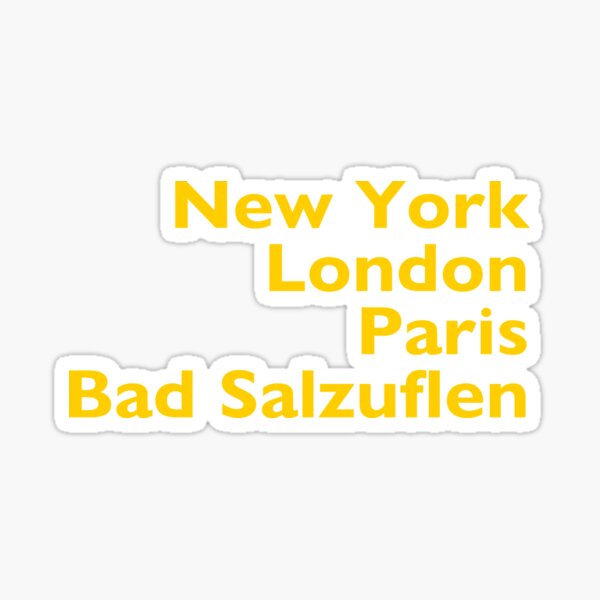 New York London Paris Bad Salzuflen Sticker