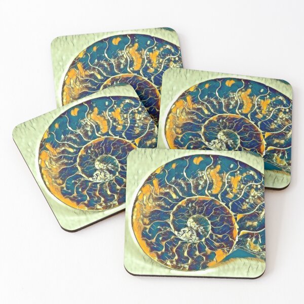 Item preview, Ammonite cephalopods in glass look designed and sold by crea-homedesign.
