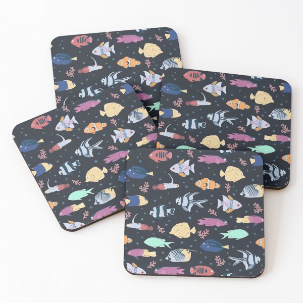 Item preview, Coral Reef Tropical Fish In Saltwater Aquariums Fish Tank Sticker Pack and Pattern designed and sold by JokeGysen.