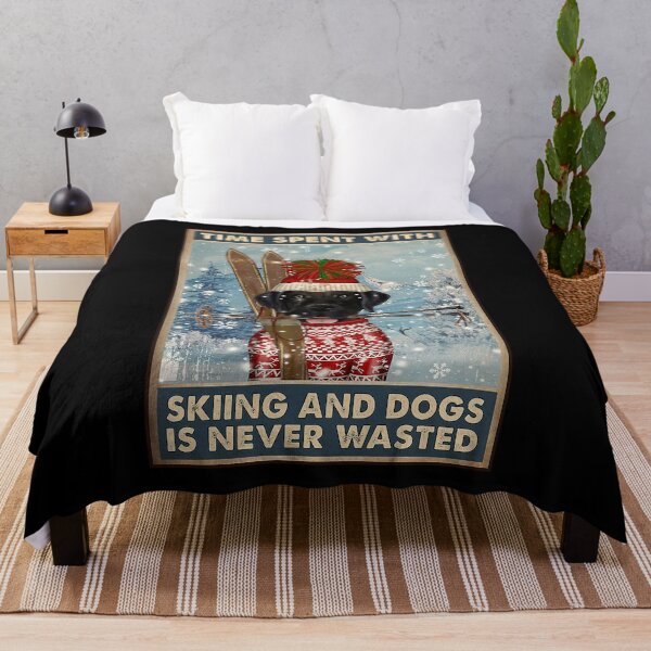 Item preview, Time spent with skiing and dogs is never wasted designed and sold by Kendall188.