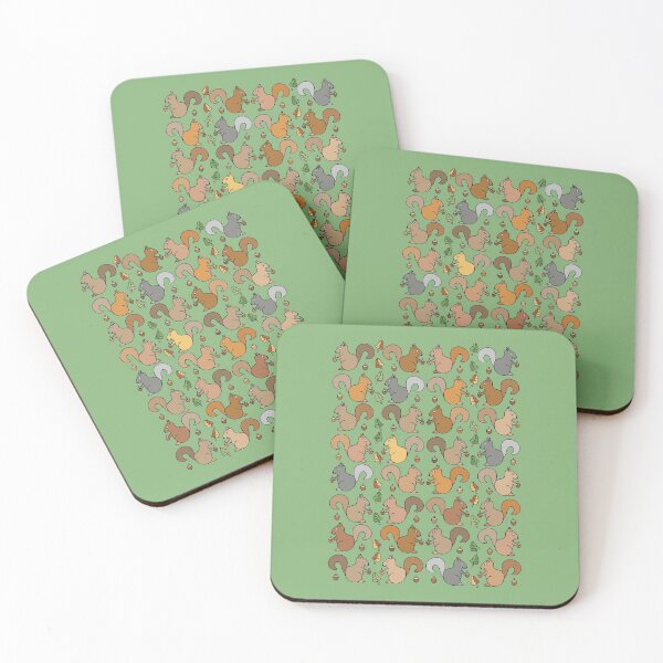 Item preview, Adorable Squirrel Pattern (green) designed and sold by Davey's Designs.