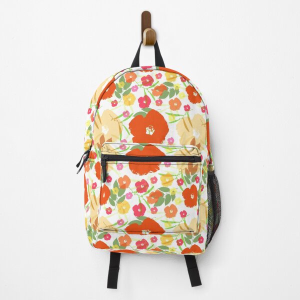 Item preview, Bold Blossoms - Orange, Pink, Purple and Yellow on White designed and sold by AlteredAtelier.