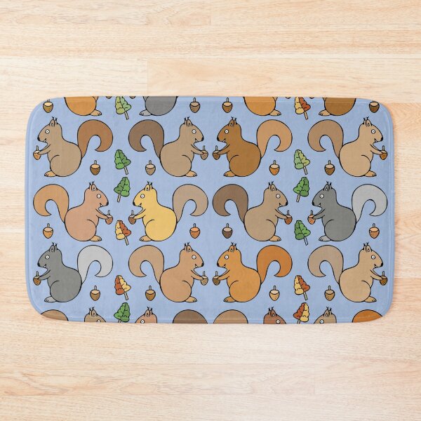 Item preview, Adorable Squirrel Pattern (light blue) designed and sold by Davey's Designs.