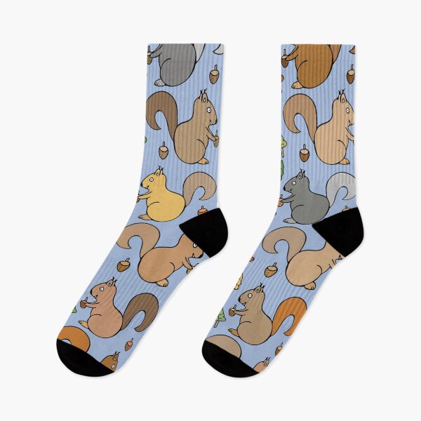 Item preview, Adorable Squirrel Pattern (light blue) designed and sold by Davey's Designs.