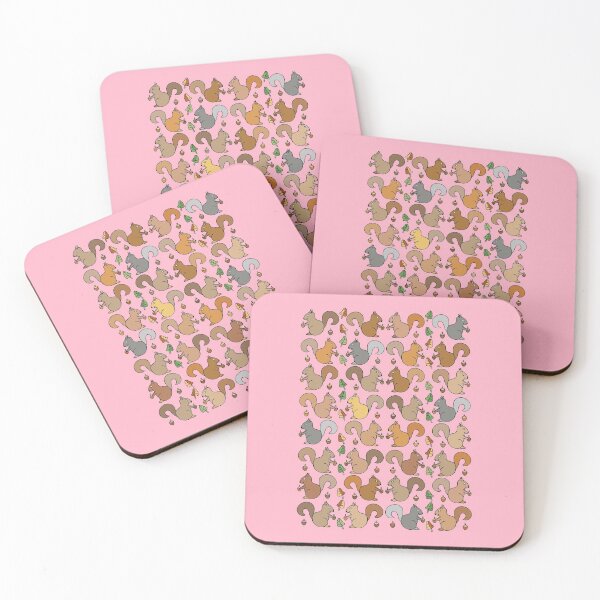 Item preview, Adorable Squirrel Pattern (pink) designed and sold by Davey's Designs.