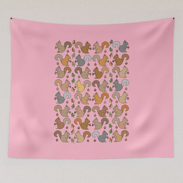 Item preview, Adorable Squirrel Pattern (pink) designed and sold by Davey's Designs.