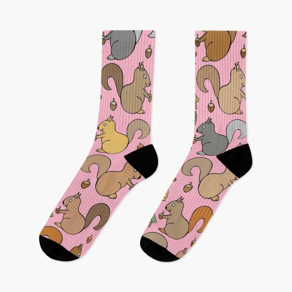 Item preview, Adorable Squirrel Pattern (pink) designed and sold by Davey's Designs.