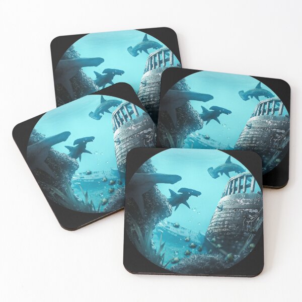 Item preview, Shipwreck Feeding Frenzy - Hammerhead Sharks designed and sold by sketchworks.
