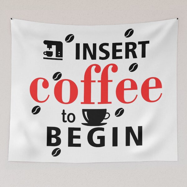 Item preview, Insert Coffee To Begin - For Coffee Lovers Classic T-Shirt designed and sold by lady-fiona.