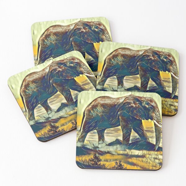Item preview, Elephant glass look Tiffany style designed and sold by crea-homedesign.