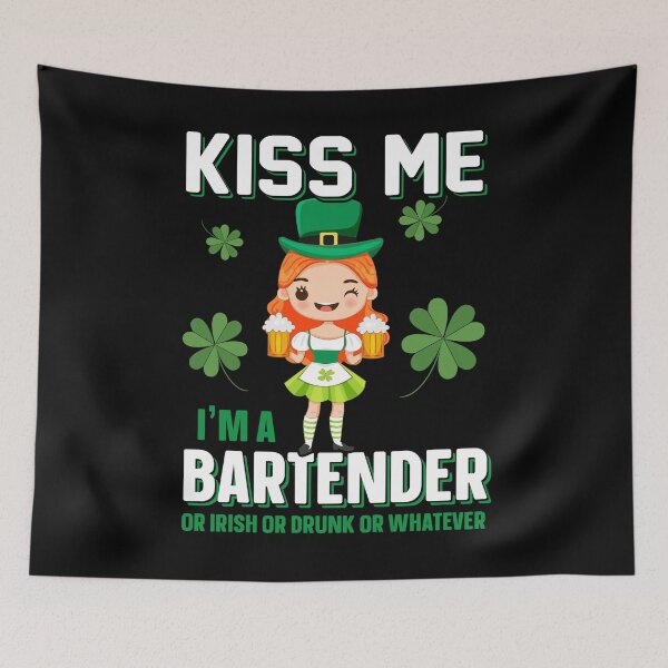 Item preview, Kiss Me I'm a Bartender - St. Patrick's Day designed and sold by K-icon.