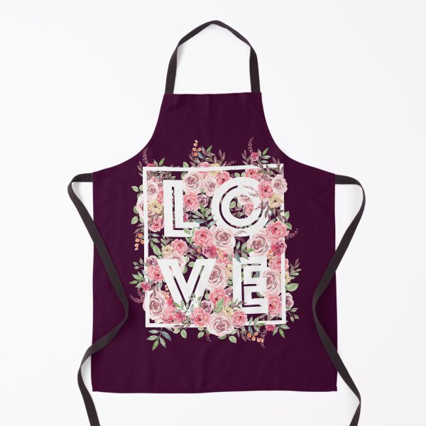 Item preview, "LOVE" on luscious floral background designed and sold by Happy Puppy Print On Demand.