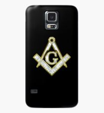 Funda/vinilo para Samsung Galaxy Freemason Gold Bling Logo Square Compass