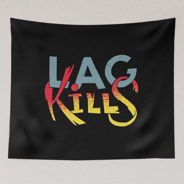 Item preview, Lag Kills - computing gaming tees. designed and sold by PrintPress.