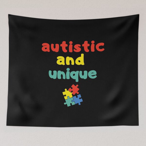 Aperçu de l'œuvre Autiste et Unique conscience de l'autisme coeur chemise colorée fierté autiste Adhd Aspergers trisomie 21 mignon drôle idée de cadeau inspirant créée et vendue par EpsilonEridani.