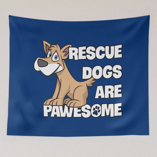 Item preview, Rescue Dogs Are Pawesome! Cute Blue-Eyed Dog designed and sold by Happy Puppy Print On Demand.