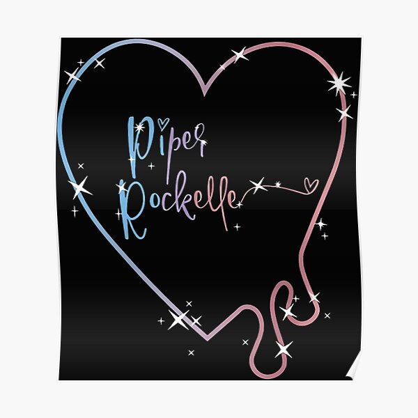 Vitntage Piper Rockelle Merch Drippy Heart Crop Poster