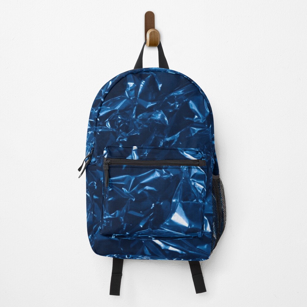 glamour 008 blaue glitzernde Folie Rucksack