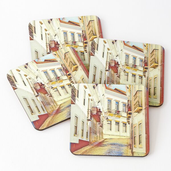 Item preview, Street with tradicional houses in the city of Faro, Portugal. designed and sold by Rui Valverde.