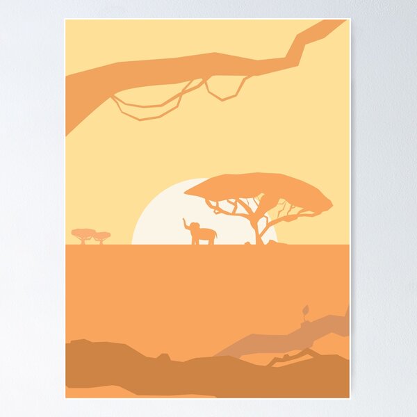 Item preview, Sunrise Elephant Scene designed and sold by RobsArtThings.