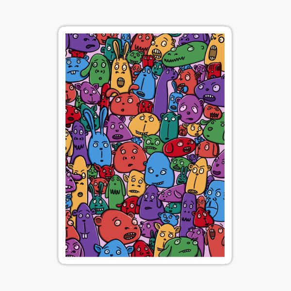 Cartoon Creatures Sticker