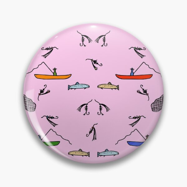 Item preview, Colorful Fly Fishing Pattern (pink) designed and sold by Davey's Designs.