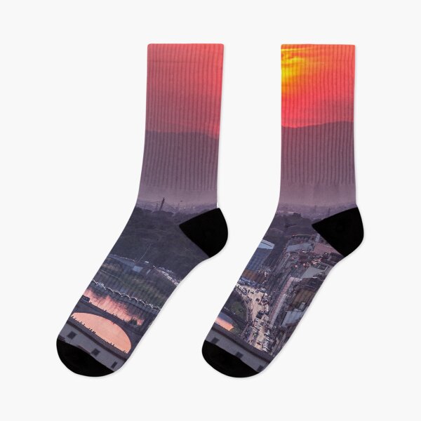 Item preview, Sunset view of bridge Ponte Vecchio. Florence, Italy designed and sold by TravelDrone.