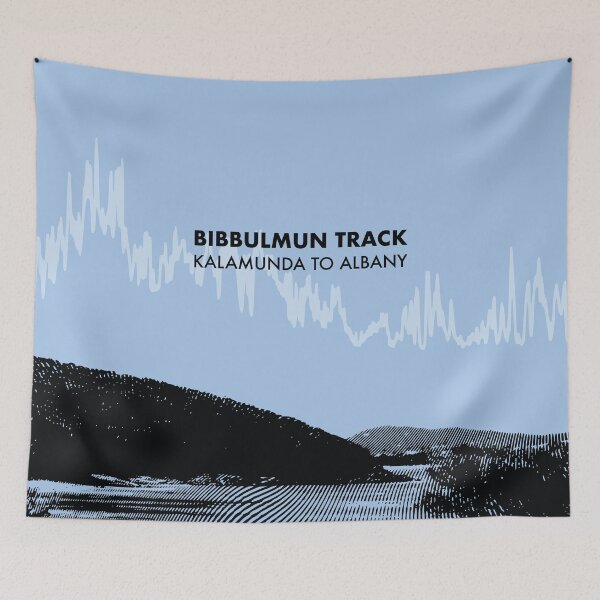 Item preview, The Bibbulmun Track Elevation Art - Blue designed and sold by PilgrimageShop.