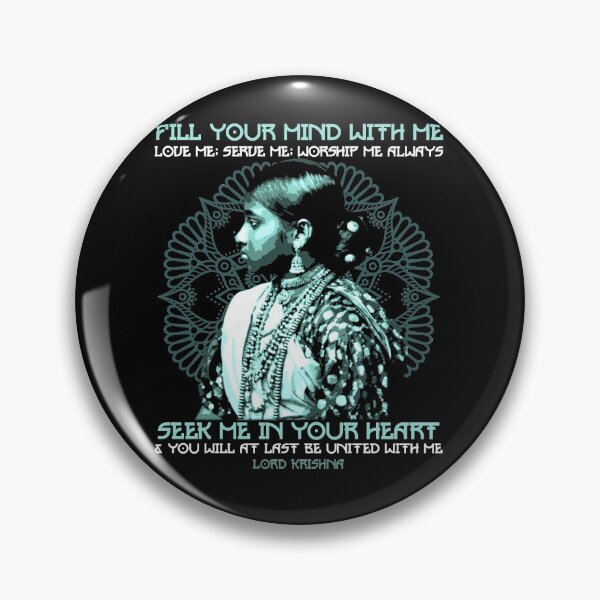 Item preview, Fill Your Mind With Me, Seek Me in Your Heart, Hindu Proverb, Lord Krishna, Mandala Design, Hindu Gift designed and sold by Proverbial Wisdom Design.