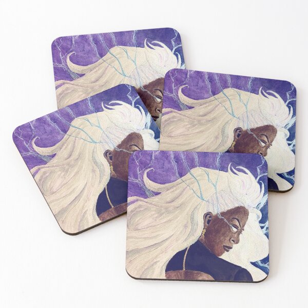Item preview, Black Woman Storm Blue Purple  designed and sold by JeysArtDesign.