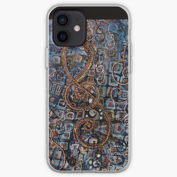Clés de sol graphique N°2 Coque souple iPhone