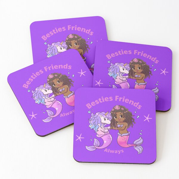 Item preview, African American mermaid besties friends always - African American mermaid  designed and sold by Speckledfrog.