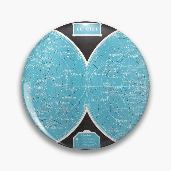 Item preview, Le ciel. The sky, star map. Text in french designed and sold by LeAllureVintage.