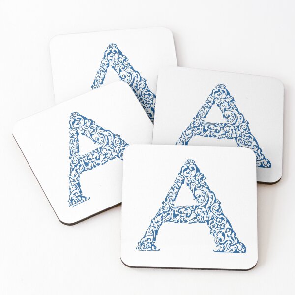 Item preview, Blue Monogram - Letter "A" designed and sold by RoamingRabbit.