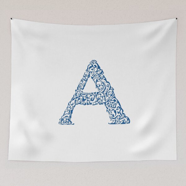 Item preview, Blue Monogram - Letter "A" designed and sold by RoamingRabbit.