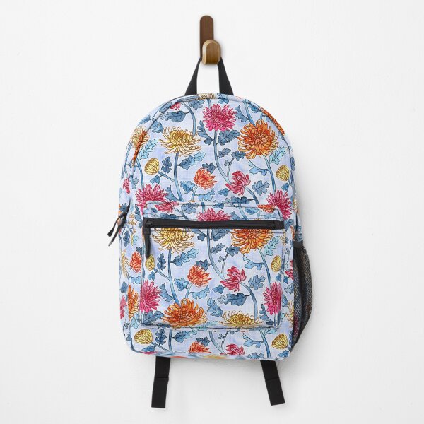 Item preview, Chrysanthemum Watercolor & Pen Pattern - Periwinkle Purple designed and sold by TigaTiga.