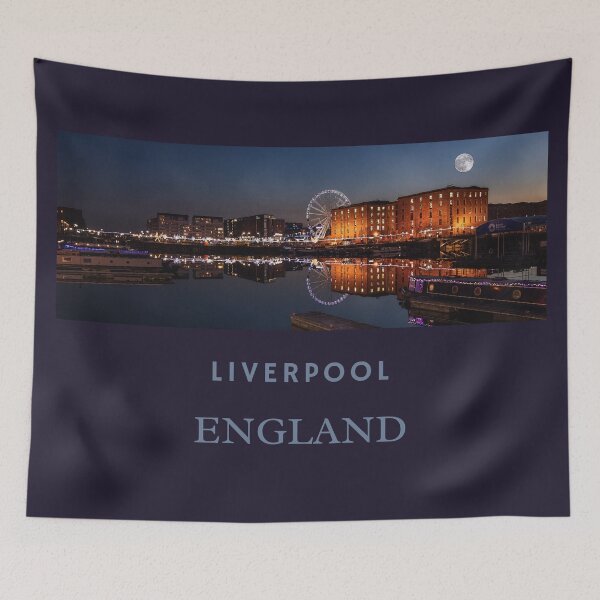 Item preview, Blue hour in the Salthouse Dock in Liverpool. Great souvenir from Liverpool. England designed and sold by Kipcio.
