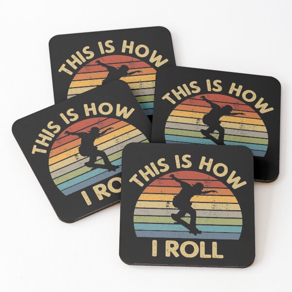 Item preview, Retro Skateboard This Is How I Roll Saying Distressed Skateboarder Skater Gift designed and sold by Style4You24.
