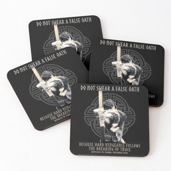 Item preview, Do Not Swear A False Oath, Norse Mythology, the Volsunga Saga, Vikings, Shield Maiden, Viking Gift designed and sold by Proverbial Wisdom Design.