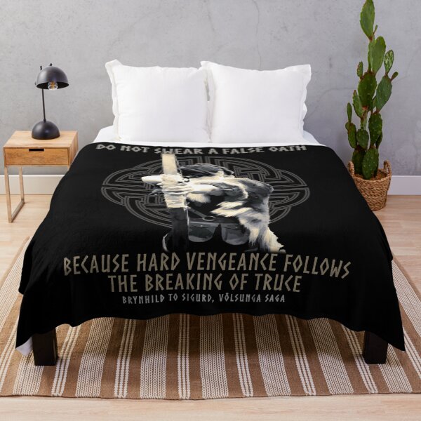 Item preview, Do Not Swear A False Oath, Norse Mythology, the Volsunga Saga, Vikings, Shield Maiden, Viking Gift designed and sold by Proverbial Wisdom Design.