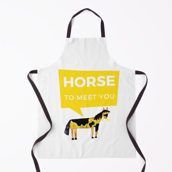 Item preview, Horse to meet you horse funny love cartoon art yellow designed and sold by BHHELKA.