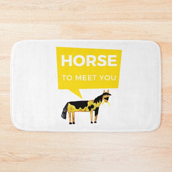 Item preview, Horse to meet you horse funny love cartoon art yellow designed and sold by BHHELKA.
