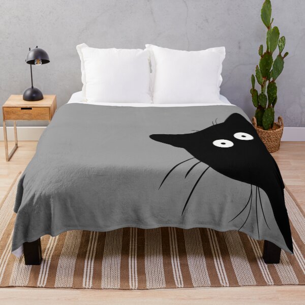 Item preview, Peeking black cat, hiding black cat, sneaky black cat designed and sold by fluffyfriends.