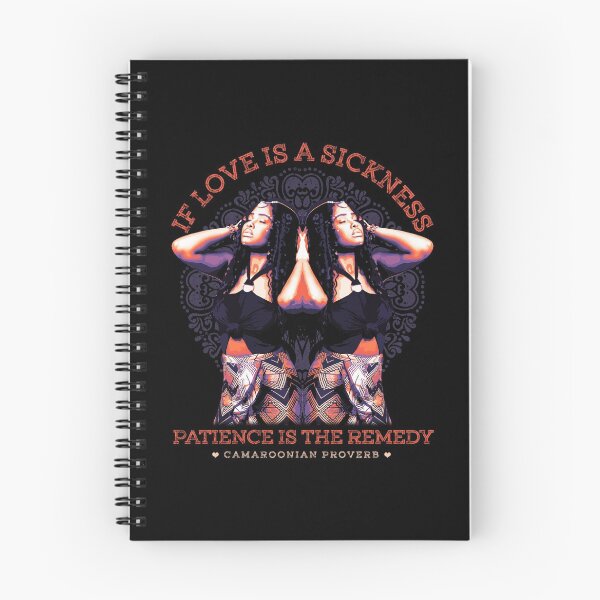 Item preview, If love Is a Sickness, Patience is the Remedy, African Cameroonian Proverb, African Saying,  African Pattern, Africa Gift designed and sold by Proverbial Wisdom Design.
