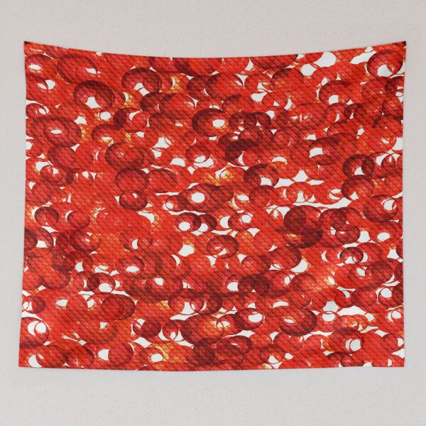 Item preview, Bright Red Bubbles Pattern 01 designed and sold by vortexatelier.